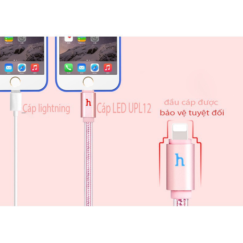 Cáp Sạc Lightning Hoco UPL12 LED Chính Hãng Cho IPad Pin Dự Phòng Cáp Sạc Tai nghe Bluetooth Airpods I12 IPhone - Shin