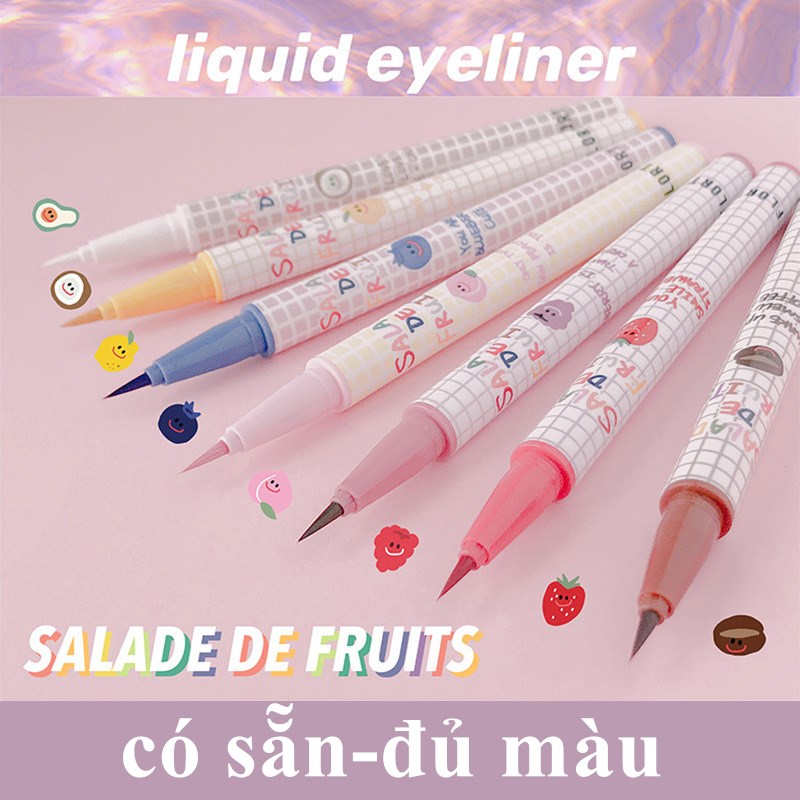 Kẻ mắt dạng lỏng FLORTTE Fruit Salad trang điểm chống thấm nước xinh xắn