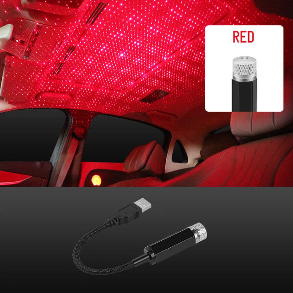 Đèn LED Chiếu Trần Xe Hơi USB Màu Neon Hình Ngôi Sao Thiên Hà Thông Dụng Có Thể Điều Chỉnh Được