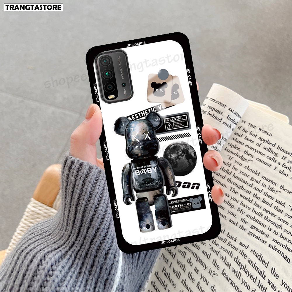 Ốp Xiaomi Redmi 9T - Poco M3 in hình gấu Bearbrick,Mountain,xanh,đen,đỏ giá rẻ