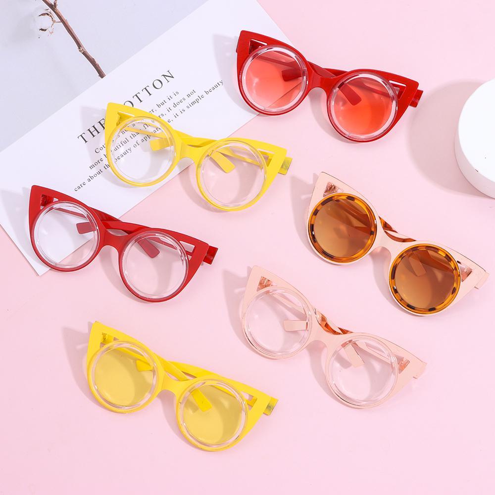 LUOL Mắt Kính Gọng Tròn Phối Lông Nhung Dễ Thương Xinh Xắn