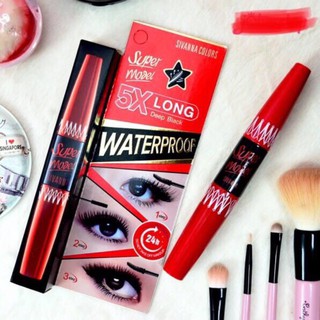 Mascara Nối Mi 2 Đầu Sivanna Colors Super Model 5X Long Deep Black Waterproof