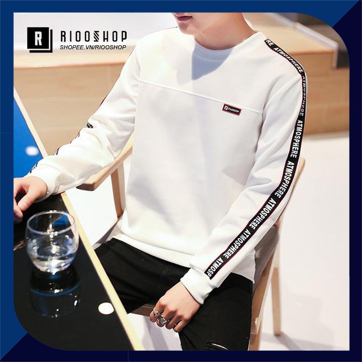 Áo thun nam tay dài hàn quốc atmos cực đẹp RKL007 - áo phông nam dài tay đẹp Riooshop | BigBuy360 - bigbuy360.vn