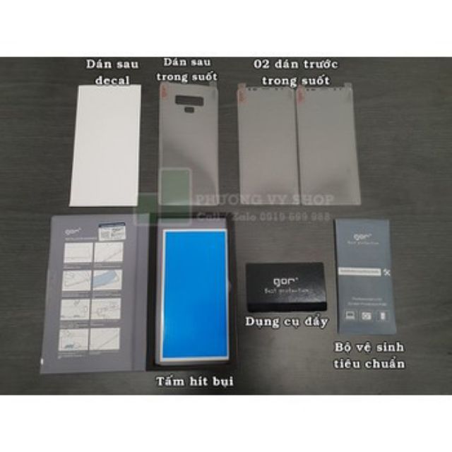 Bộ 4 dán dẻo Gor Galaxy Note 9 Full màn hình mặt trước và mặt sau