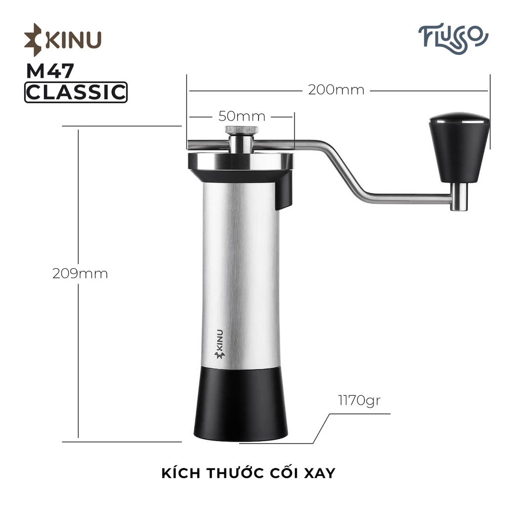 Cối xay cà phê Kinu M47 Classic (Bảo hành chính hãng 12 tháng)