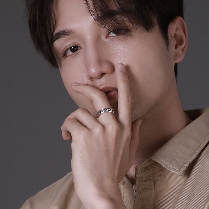 Nhẫn Nam Tì Hưu Giữ an toàn Làm như cũ Cổ điển Tiếng Phạn Khí chất bá đạo Ba chiều Bạc Thái Làm bằng tay NH-152
