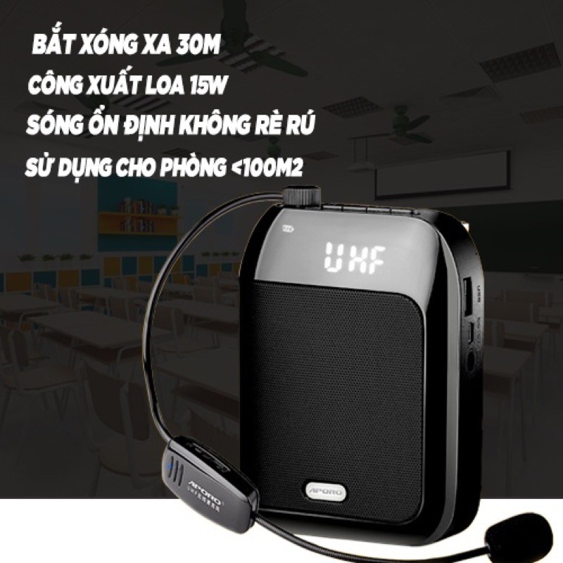 [HÀNG HOT]Máy trợ giảng Aporo T20 UHF bluetooth chính hãng bảo hành 1 năm