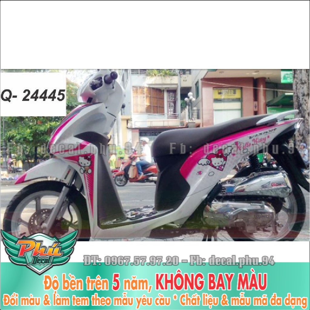 Tem Rời Visio trắng hồng hello kitti (K) -1