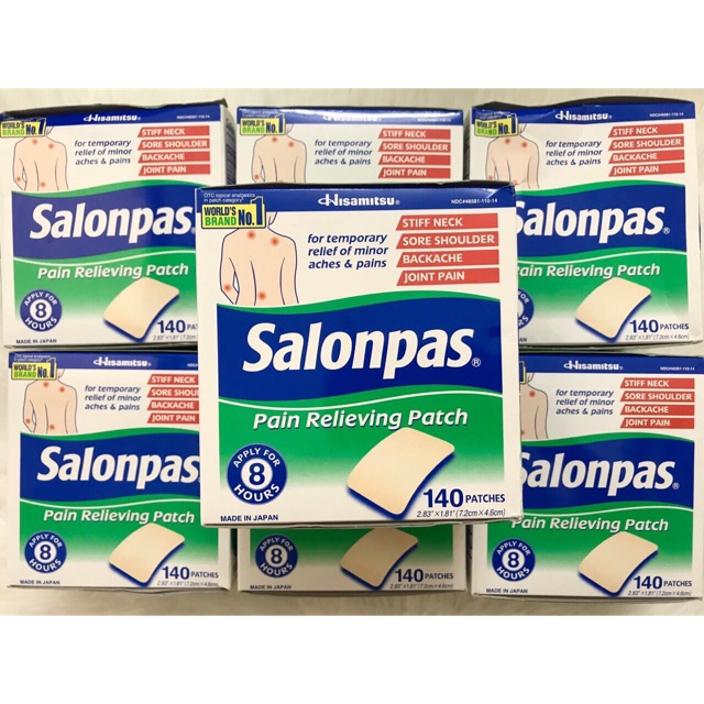 [Hàng Mỹ] Miếng dán giảm đau Salonpas 140 miếng