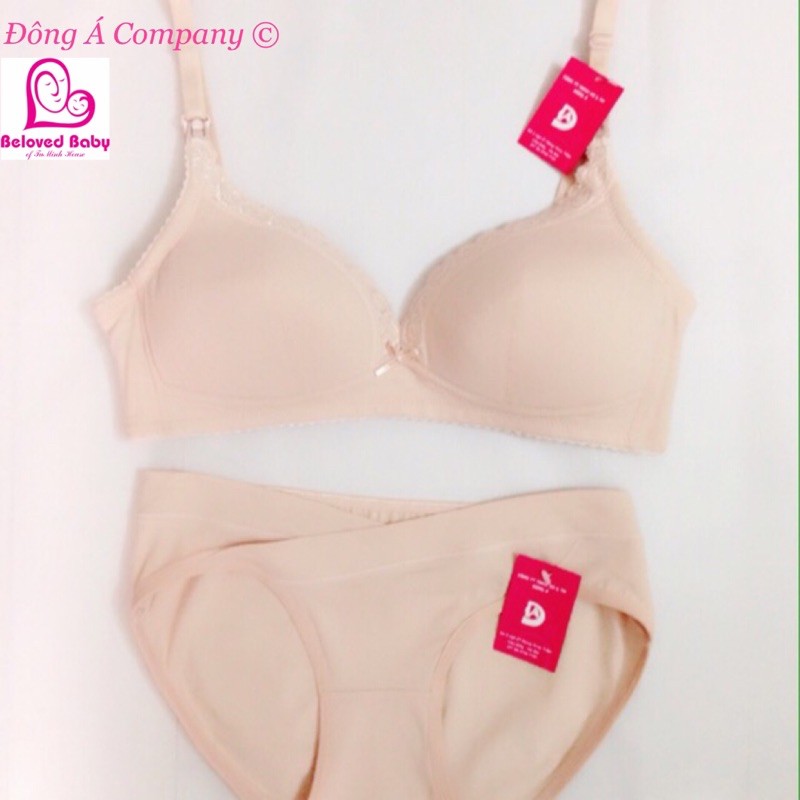 |Hàng Việt Nam chất lượng cao| Combo1 áo lót bầu | áo lót cho con bú và 1quần lót bầu| quần lót sau sinh Beloved Baby da