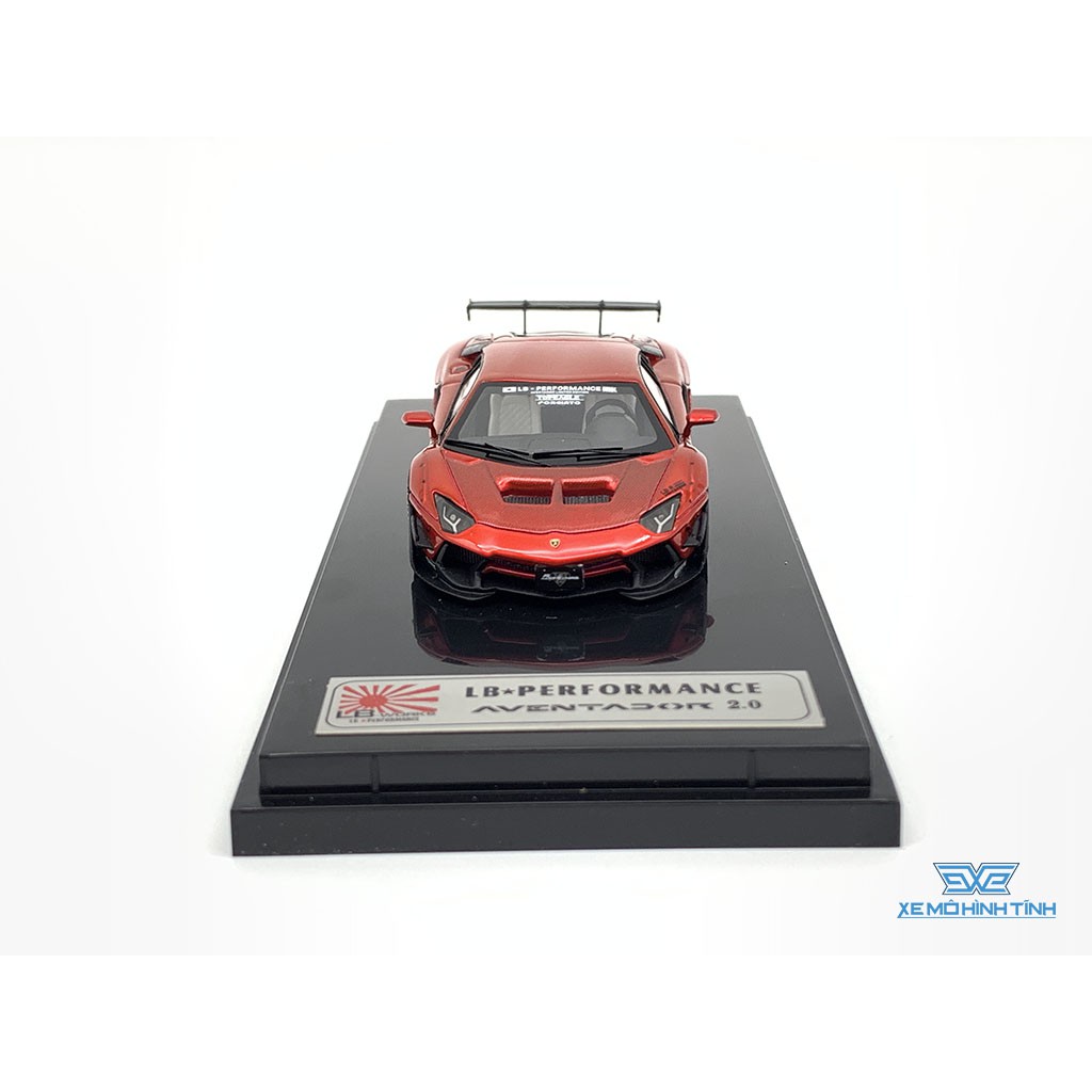 Xe Mô Hình Lamborghini Aventador LB 2.0 kèm Figure 1:64 Liberty Walk ( Đỏ )