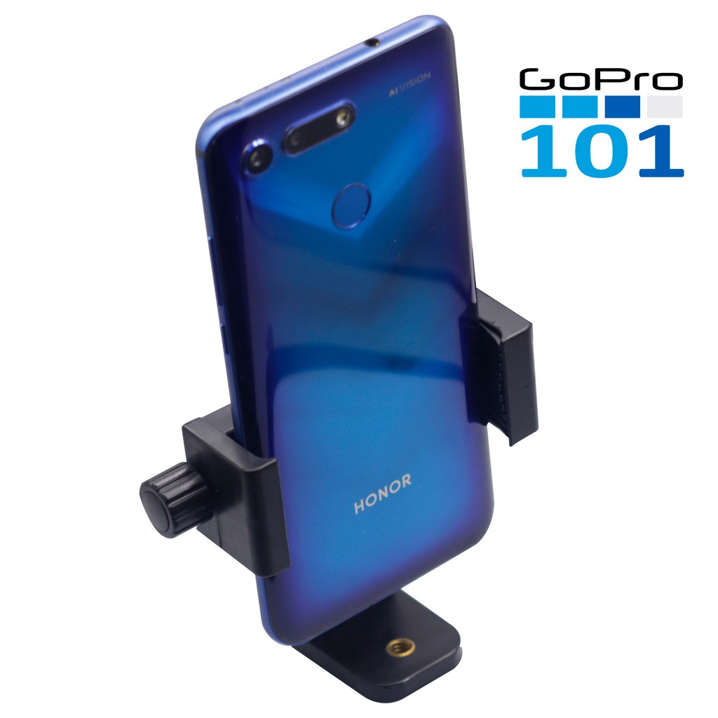 Kẹp điện thoại xoay ngang dọc chân vít 1/4 gắn lên Tripod - inoxnamkim - Gopro101