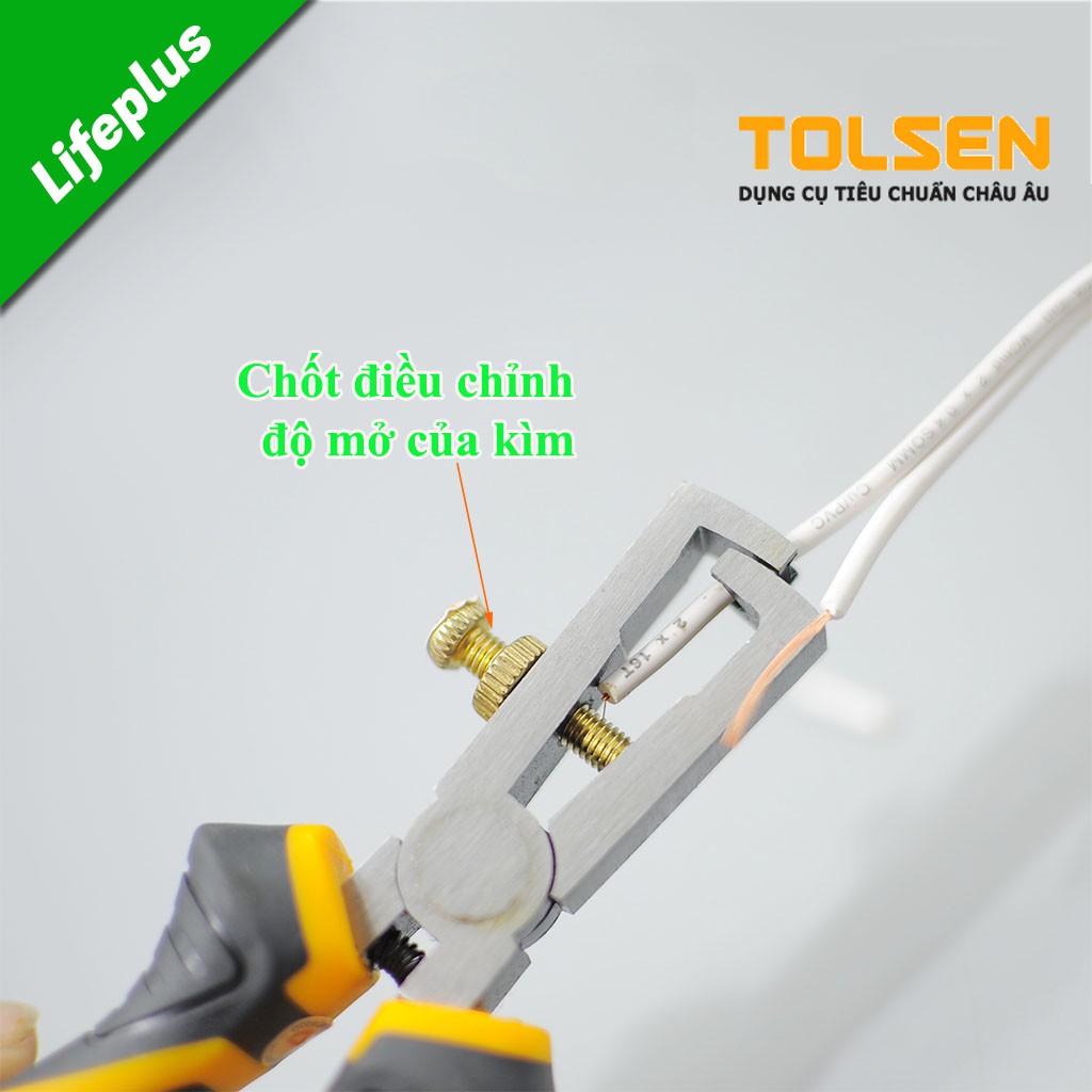 Kìm, kềm tuốt, tách, gọt vỏ dây điện đa năng 6&quot;/160MM TOLSEN 10028