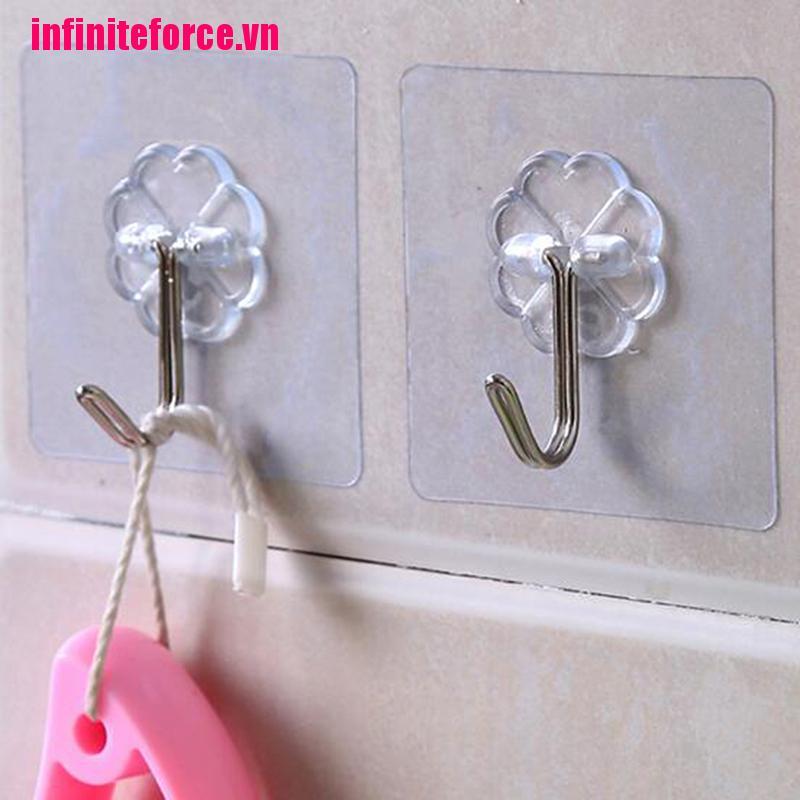 Vn 1 Móc Treo Đồ Gắn Tường Trong Suốt Tiện Dụng Cho Phòng Tắm / Nhà Bếp