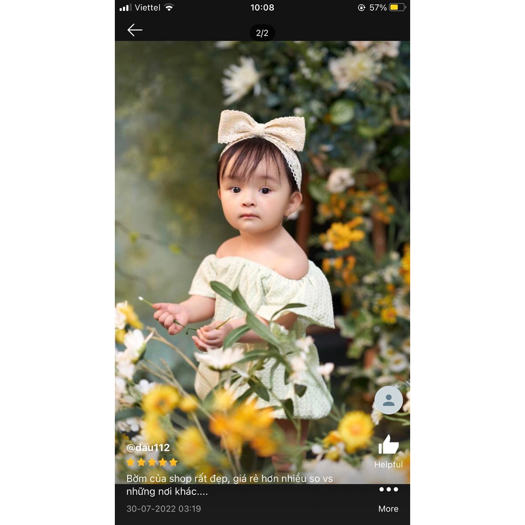 Cài tóc/Bờm tóc ren bảng 6cm nơ đứng