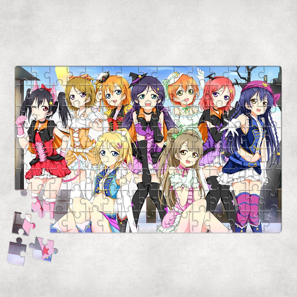 Tranh ghép hình A4, A5 Anime, xếp hình LOVE LIVE - Mẫu 1