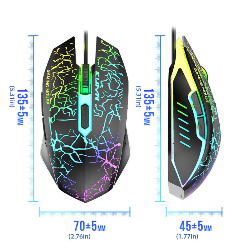 Bộ Bàn Phím Và Chuột Gaming T6Rgb Dạ Quang Chuyên Nghiệp