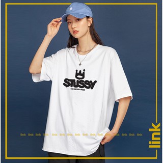 Áo thun STUSSY tay lỡ dáng rộng unisex ( Đen, Trắng )