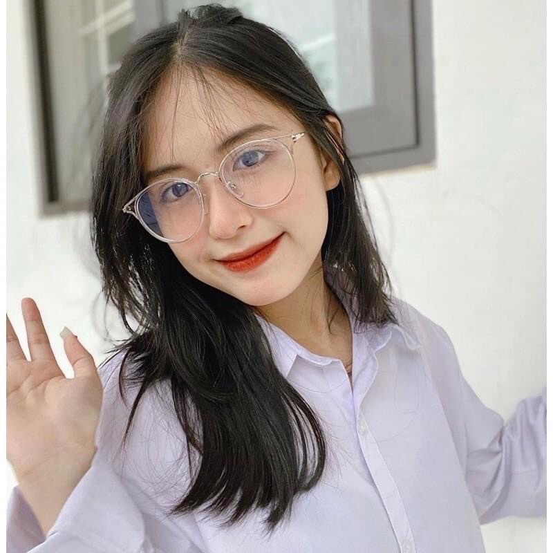 Gọng kính cận nữ mắt mèo kim loại Càng Lò xo thiết kế phong cách màu sắc thời trang 90029