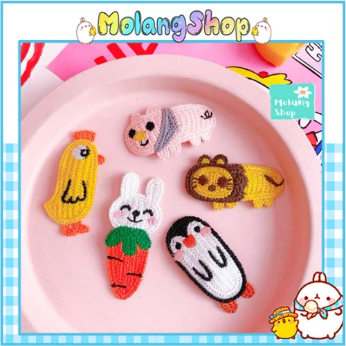 Kẹp Tóc Đan Len Độc Đáo - Phụ Kiện Tóc phong cách Hàn Quốc Molangshop