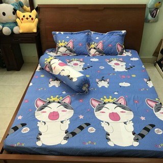 Bộ gra gối cotton polly 4 món cao cấp