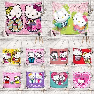 Thảm Treo Tường Trang Trí Hình Hello Kitty Đáng Yêu