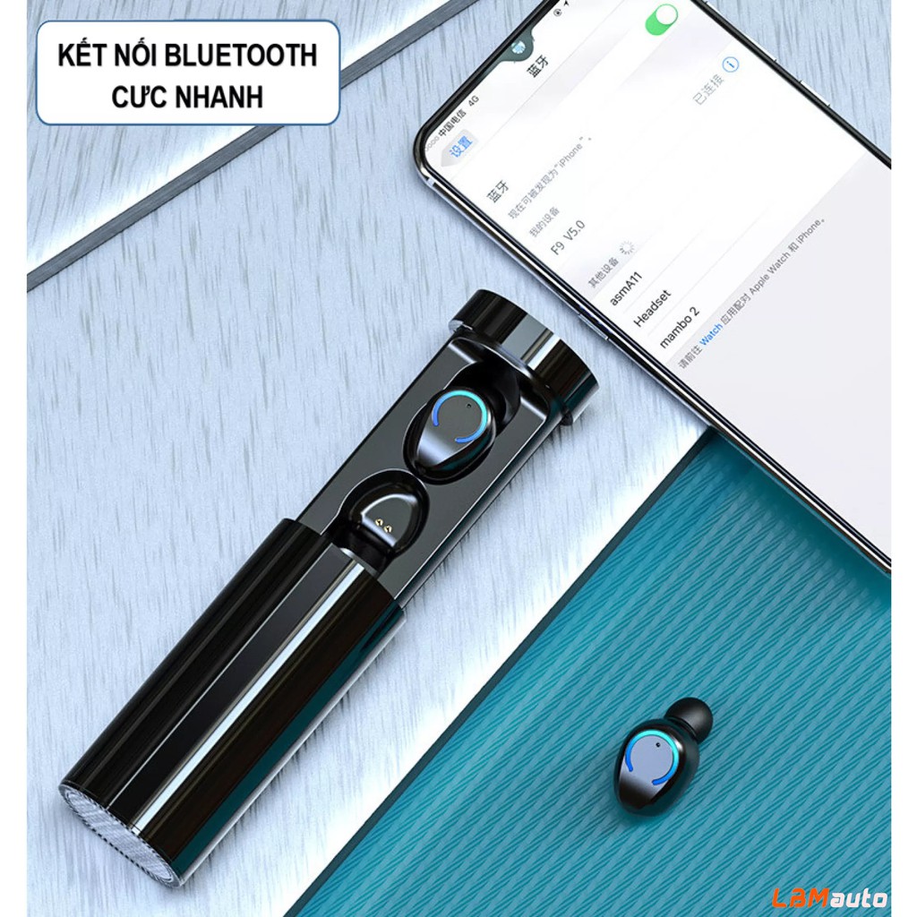 Tai Nghe không Dây Bluetooth Amoi Q19 Phiên Bản Cao Cấp Cảm Ứng, Chống Nước, Chống Ồn Chủ Động, Màn Led, Bluetooth 5.0