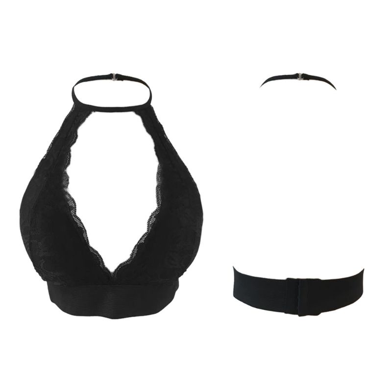 Áo bra ren hoa cổ cao hở lưng gợi cảm cho nữ