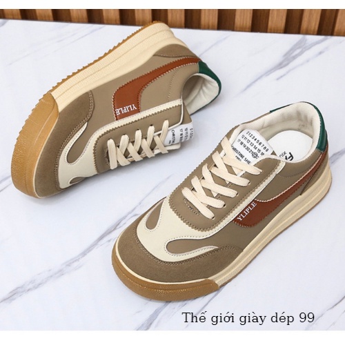 Giày thể thao nữ sneaker, giày nữ màu đen và nâu đế bằng mẫu xinh xắn hottrend 2021 | BigBuy360 - bigbuy360.vn