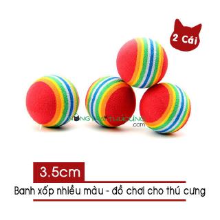 Banh đồ chơi cho thú cưng (1 trái) - Banh xốp nhiều màu