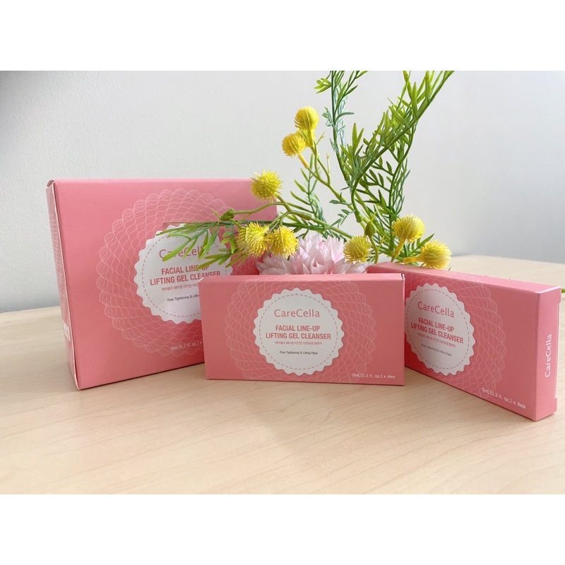 Hộp Gel Nâng Cơ Xóa Nhăn Gcoop CareCella Facial line up lifting gel 1 hộp/4 gói x 9ml