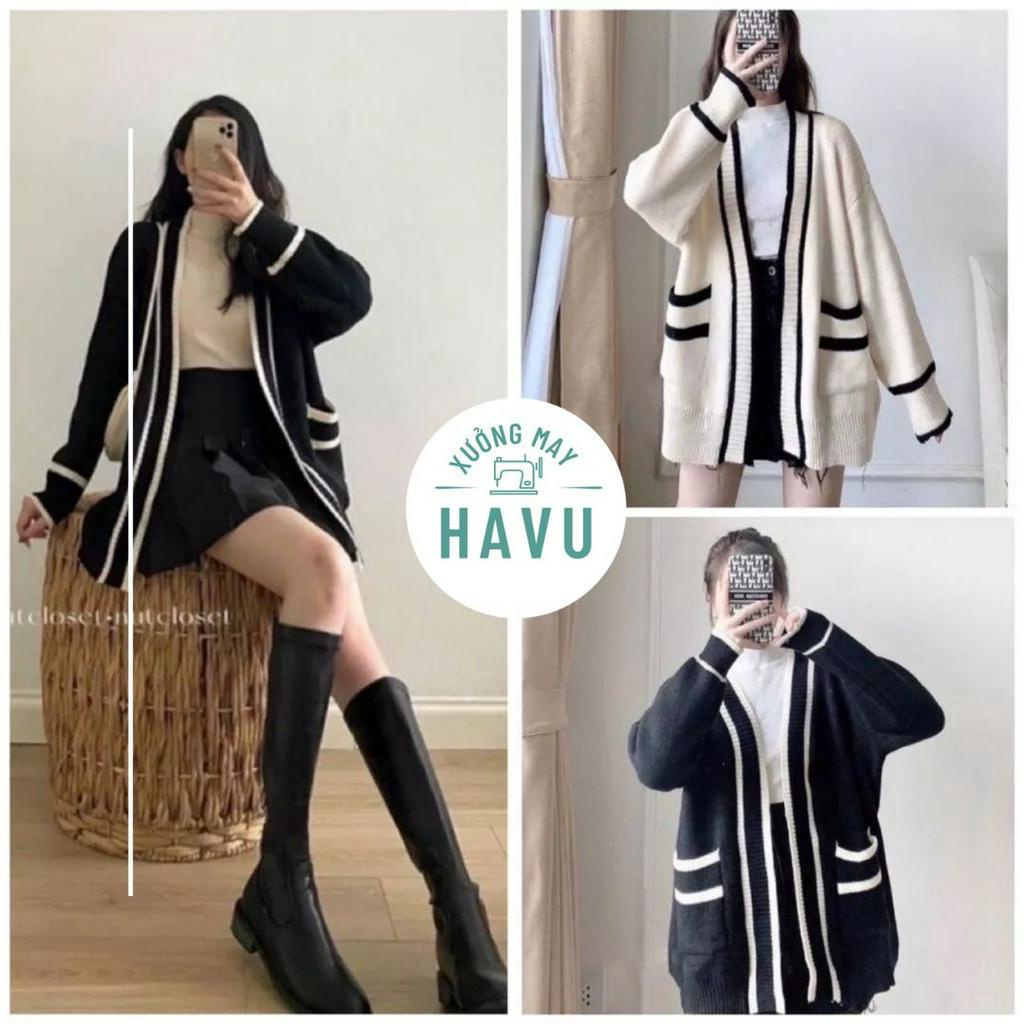Áo khoác cardigan nữ chất nỉ lót lông, áo cadigan có viên túi form rộng chất nỉ dày dặn uzzang