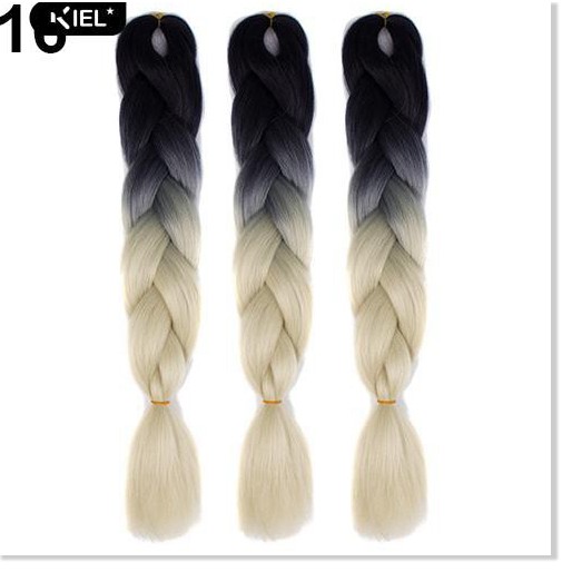 [Mã chiết khấu giảm giá sỉ mỹ phẩm chính hãng] 60cm 100g Braiding Synthetic Jumbo Box Braids Black Gray Purple Blue Gree