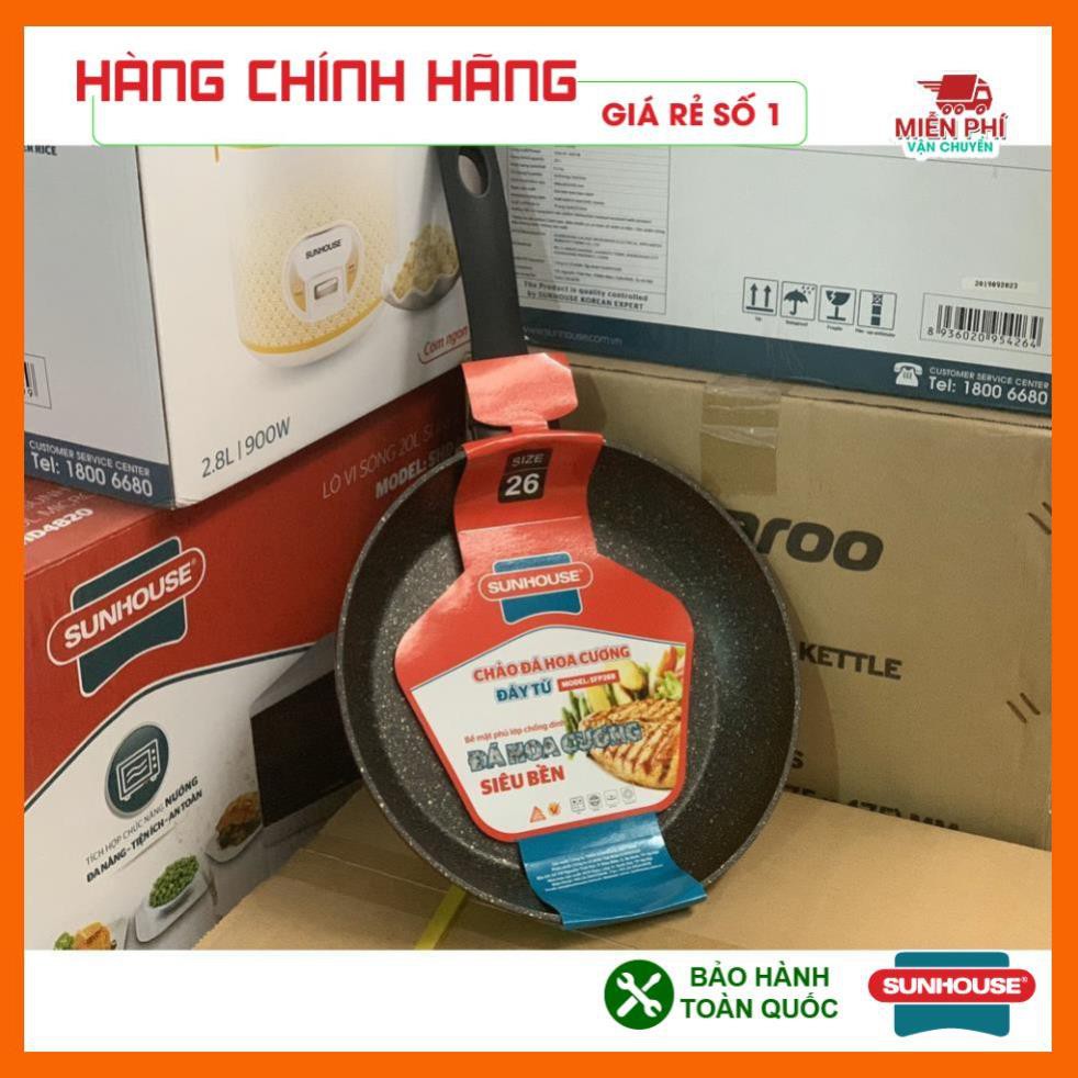 💥Siêu rẻ- Siêu rẻ CHẢO ĐÁ HOA CƯƠNG ĐÁY TỪ SUNHOUSE 24CM, CHẢO CHỐNG DÍNH SUNHOUSE 24CM. -Freeship 50k -Freeship 50k