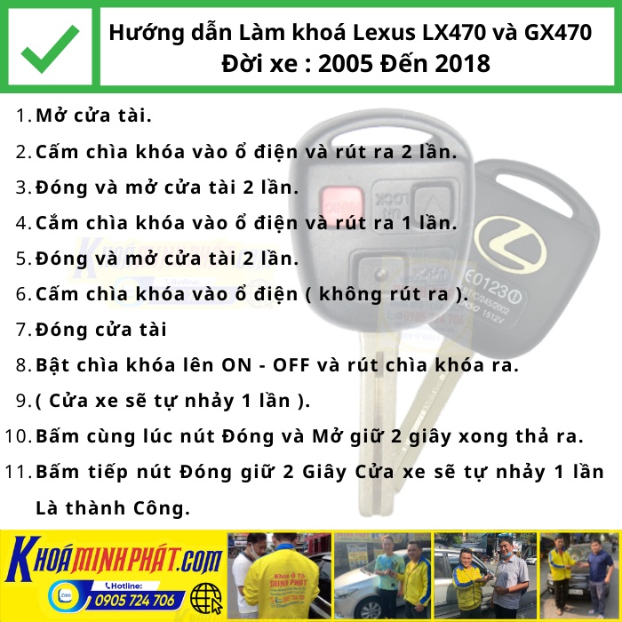 Chìa khóa xe Lexus LX470 và GX470