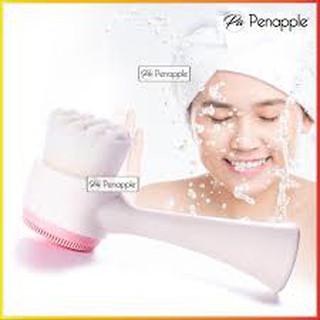 Cọ rửa mặt massage 2 đầu 3D gai silicon mềm mại