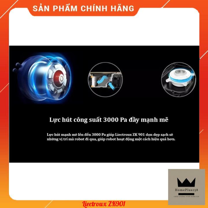 ⚡Hàng chính hãng⚡ Robot lau nhà hút bụi ZK901 Liectroux Hàng mới 100% nguyên seal - App sử dụng tiếng việt