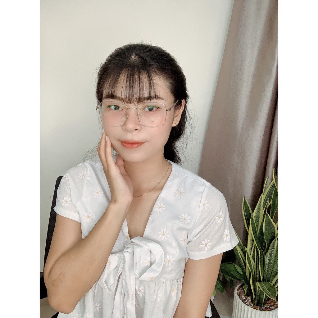 Gọng kính Vuông Hợp Kim Ouress 8510 Cực Nhẹ Dễ Thương