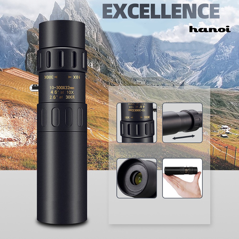 Ống Nhòm Zoom 4k 10-300 X 40mm Cho Điện Thoại, Camera