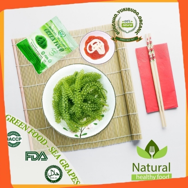 Rong Nho Green Food Tách Nước Kèm Chai Xốt Mè Rang Kewpie 180ml