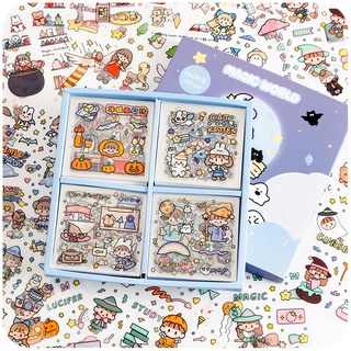 (DEAL 1K ) STICKER TRANG TRÍ SỔ HOẠT HÌNH 8*8