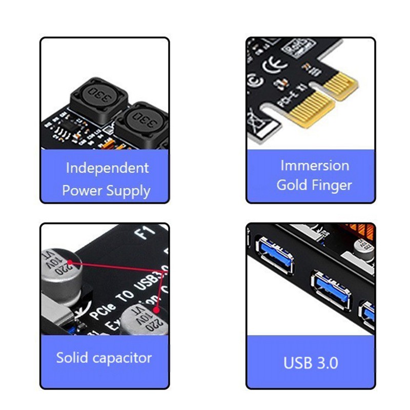 Card Mở Rộng Pci-E Mở Rộng 7 Cổng Usb 3.0 Cho Máy Tính | BigBuy360 - bigbuy360.vn