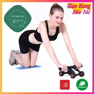 con lăn tập cơ bụng 4 bánh