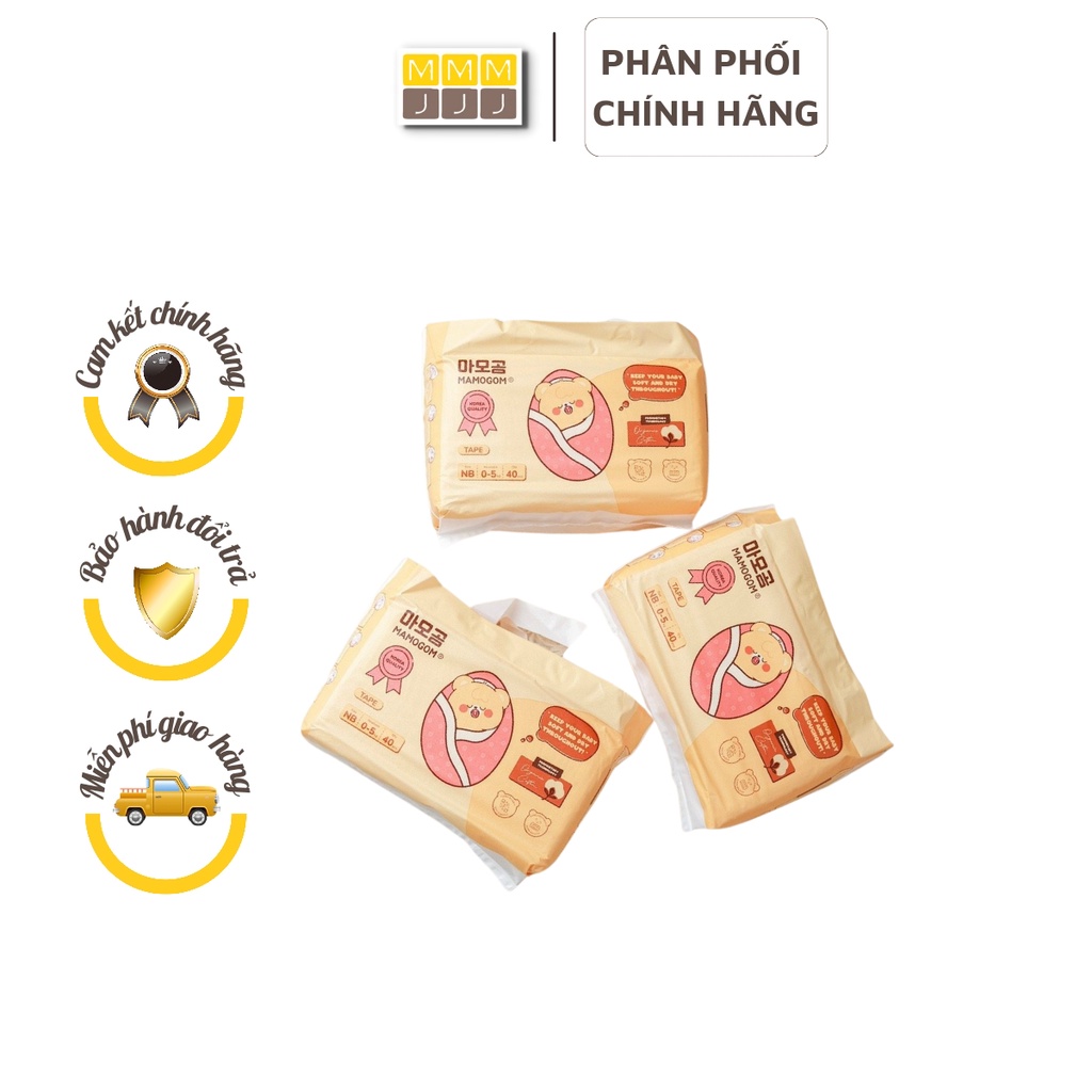 Tã/ Bỉm MAMOGOM hữu cơ cao cấp công nghệ Hàn Quốc siêu thấm hút, an toàn dán/ quần đủ size S62/M52/M48/L44/XL40/XXL38