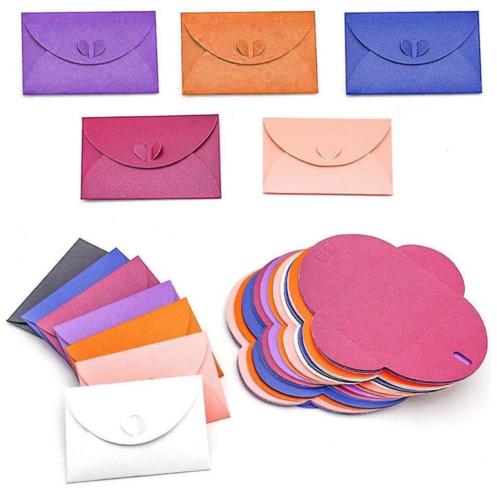 2 Thiệp Mời Mini Màu Đỏ Và Vàng Có Niêm Phong Thư Phong Cách Giáng Sinh