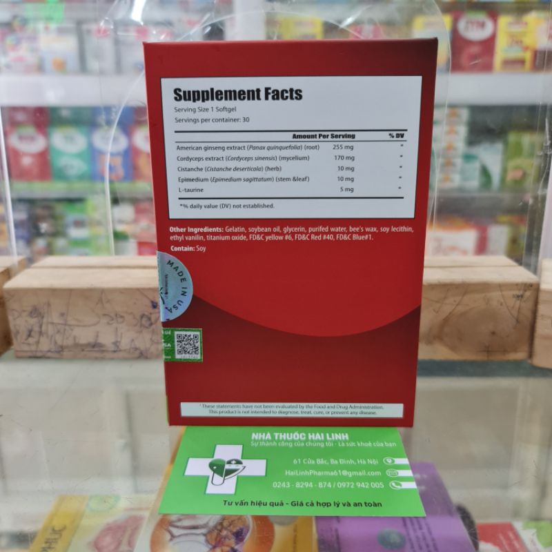 Viên uống Tăng đề kháng Gip Health Usa sâm, đông trùng ⚡ Nhập khẩu Mỹ ⚡ Hộp 30 viên Bồi bổ, Tăng cường sinh lực