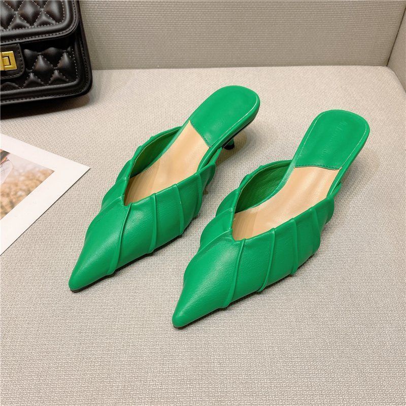 Dép Cao Gót Mũi Nhọn Thời Trang Mùa Hè Dành Cho Nữ