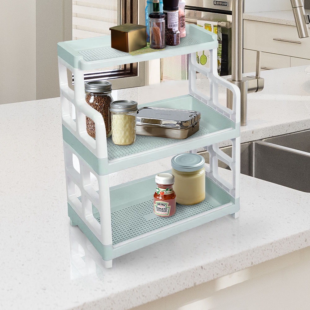 HomeBase API Kệ nhựa 2 tầng Eco Thái Lan W30xD48xH66cm màu xanh lá