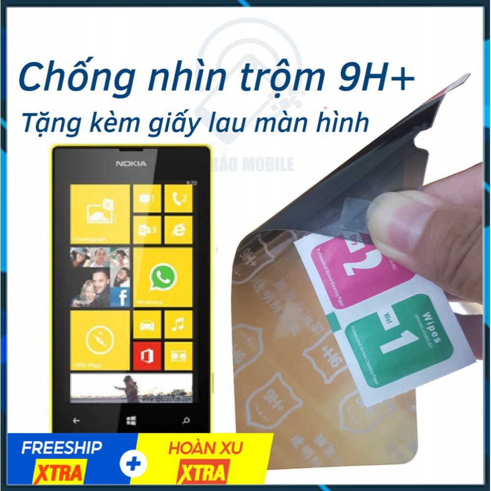 Dán chống nhìn trộm Nokia 520, 530, 535, 625 - Dán cường lực dẻo nano