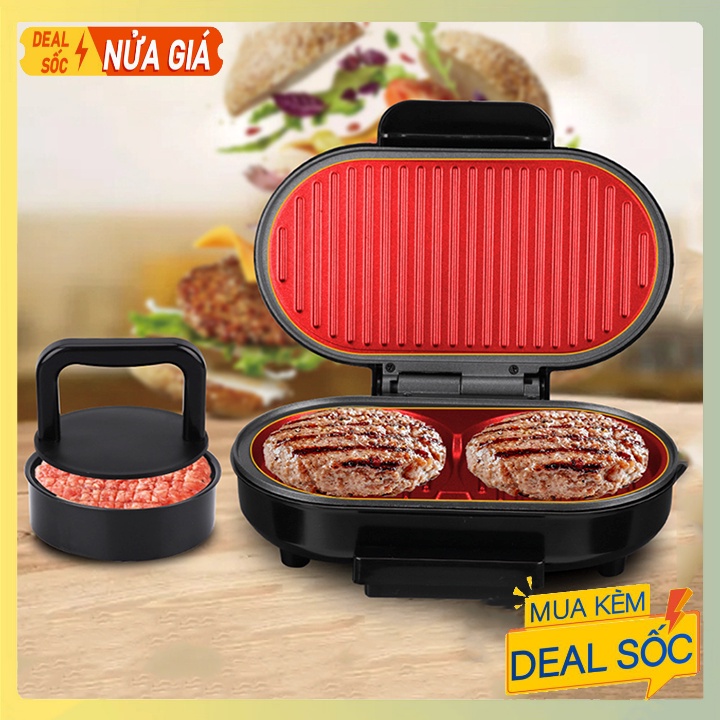 Máy làm bánh mì hamburger cao cấp kèm khuôn ép thịt
